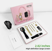 A58 Plus Smart Watch 5 in 1 with Jewellery Set